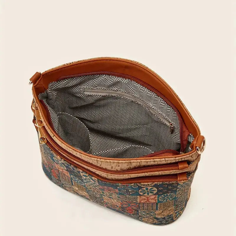 Liora - Ethnic Style Crossbody Bag With Zipper Closure For Everyday Use 5