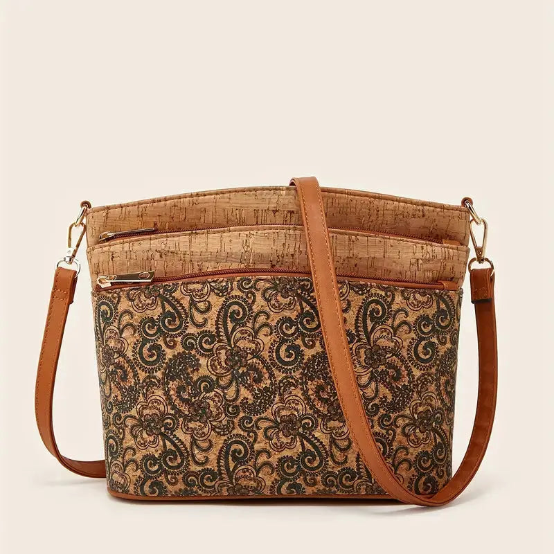 Liora - Ethnic Style Crossbody Bag With Zipper Closure For Everyday Use 7