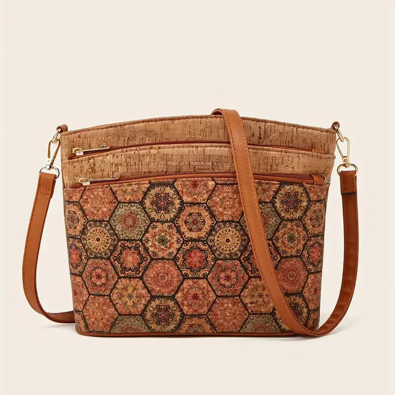 Liora - Ethnic Style Crossbody Bag With Zipper Closure For Everyday Use 9