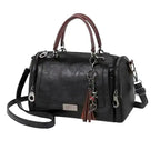 MunaWear - Bags - Liora - Spacious Handbag Made of Soft Fabric With Stylish Design for Everyday Use - Black / 27cm x 18cm x 15cm