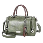 MunaWear - Bags - Liora - Spacious Handbag Made of Soft Fabric With Stylish Design for Everyday Use - Green / 27cm x 18cm x 15cm