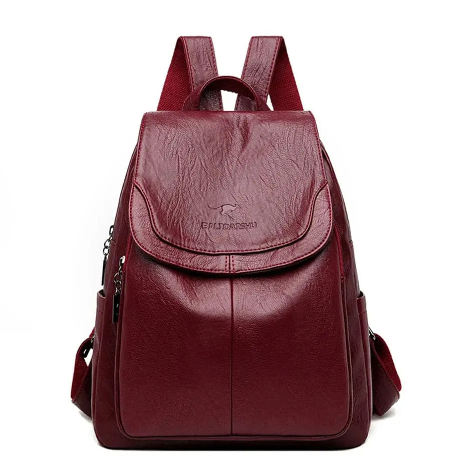 MunaWear - Bags - Liora - Stylish Anti-Theft Backpack for Everyday Use - Burgundy