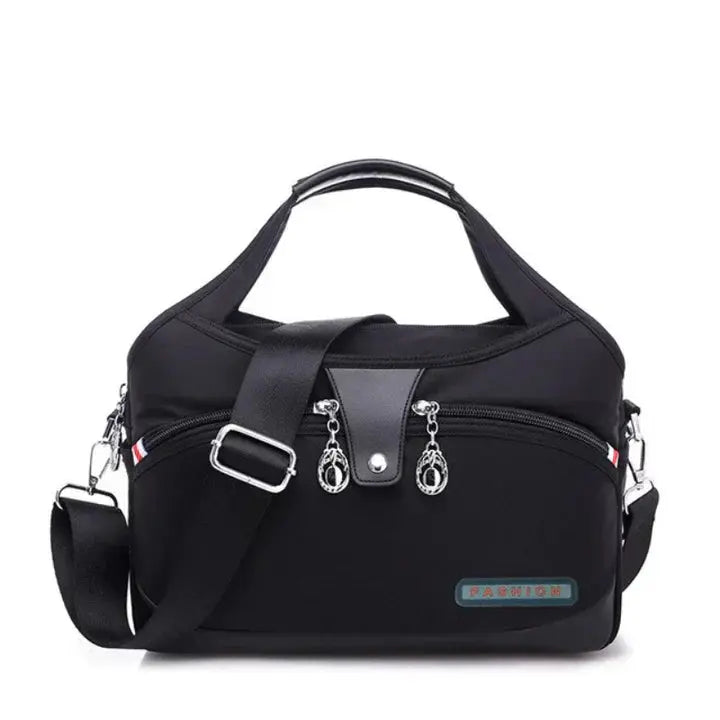 MunaWear - Bags - Liora - Stylish Anti-Theft Handbag With Multiple Compartments For Everyday Use - Black / 29x12x19cm