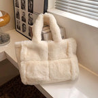 MunaWear - Bags - Liora - Stylish Plush Handbag With Ample Storage For Winter Outings - 