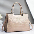 MunaWear - Bags - Liora - Stylish Women's Handbag With Glossy Finish For Casual And Formal Occasions - Beige