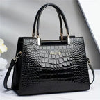 MunaWear - Bags - Liora - Stylish Women's Handbag With Glossy Finish For Casual And Formal Occasions - Black
