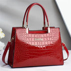 MunaWear - Bags - Liora - Stylish Women's Handbag With Glossy Finish For Casual And Formal Occasions - Red