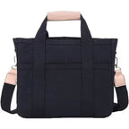 MunaWear - Bags - Liora - Versatile Canvas Handbag With Multiple Compartments For Everyday Use - Black