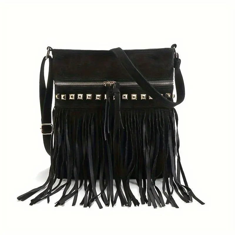 Liora - Vintage Fringed Shoulder Bag With Retro Bohemian Style 4