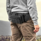 MunaWear - Bags - Maverick Tactical Fanny Pack – Waterproof Nylon – Adjustable Strap – Black – Spacious Design for Outdoor Adventures - 
