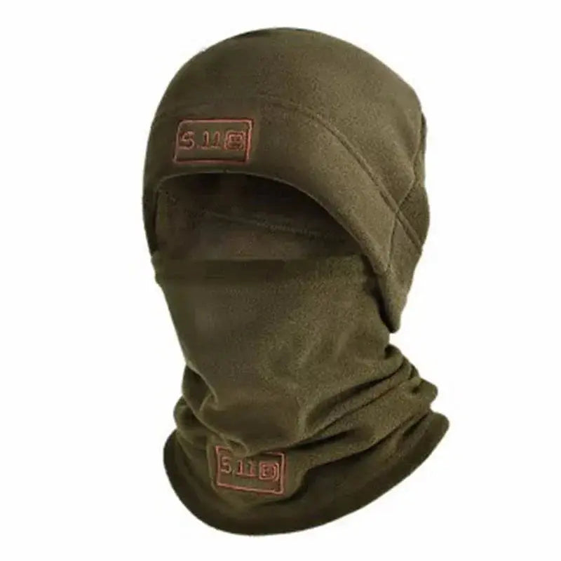 Etris – Versatile Knit Balaclava Mask With Thermal Fleece For Skiing And Winter Adventures- Army Green