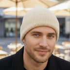 MunaWear - Beanies - Rhys - Luxurious Men's Cashmere Beanie For Cozy Autumn And Winter Wear - 
