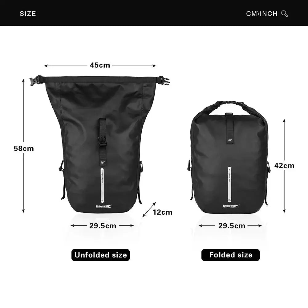 Mia – 20L Waterproof Bike Pannier Bag, Versatile Cycling Backpack & Shoulder Bag Design 0