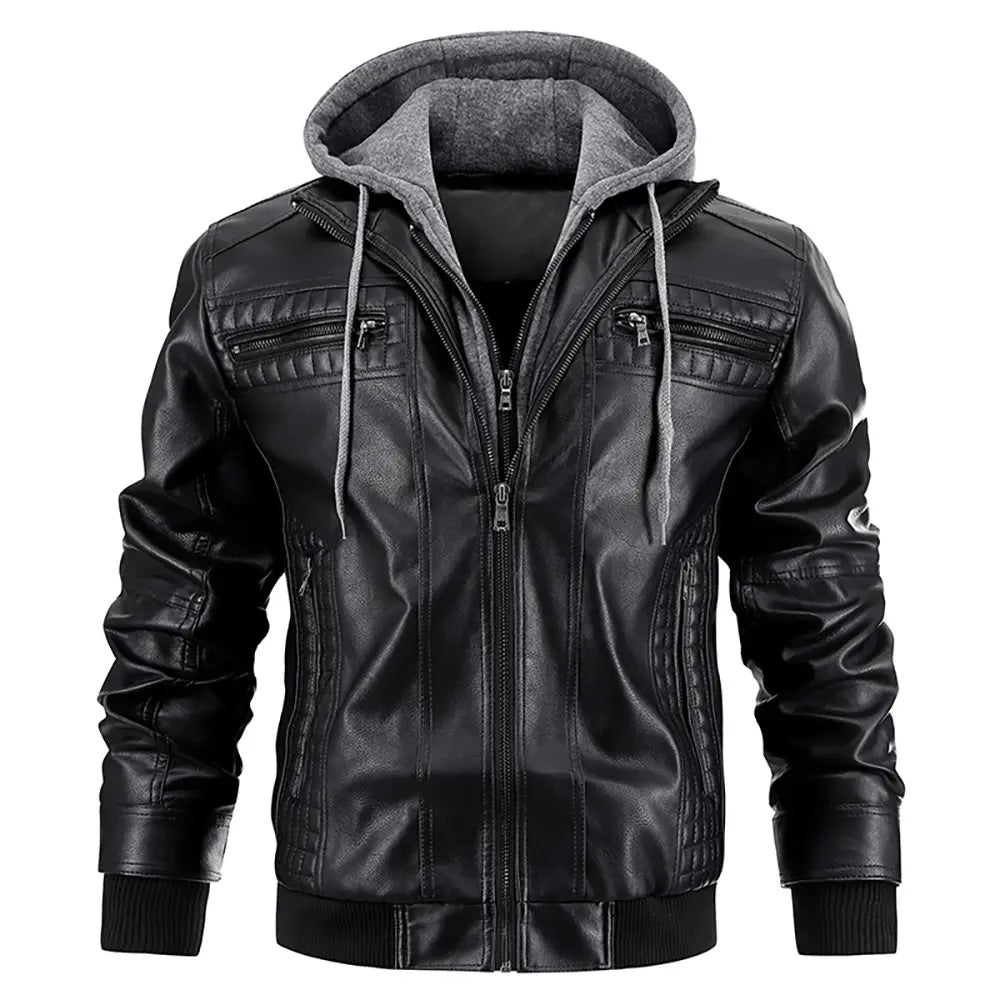 Caden – Premium Men's Biker Jacket With Hood For Everyday Style 0