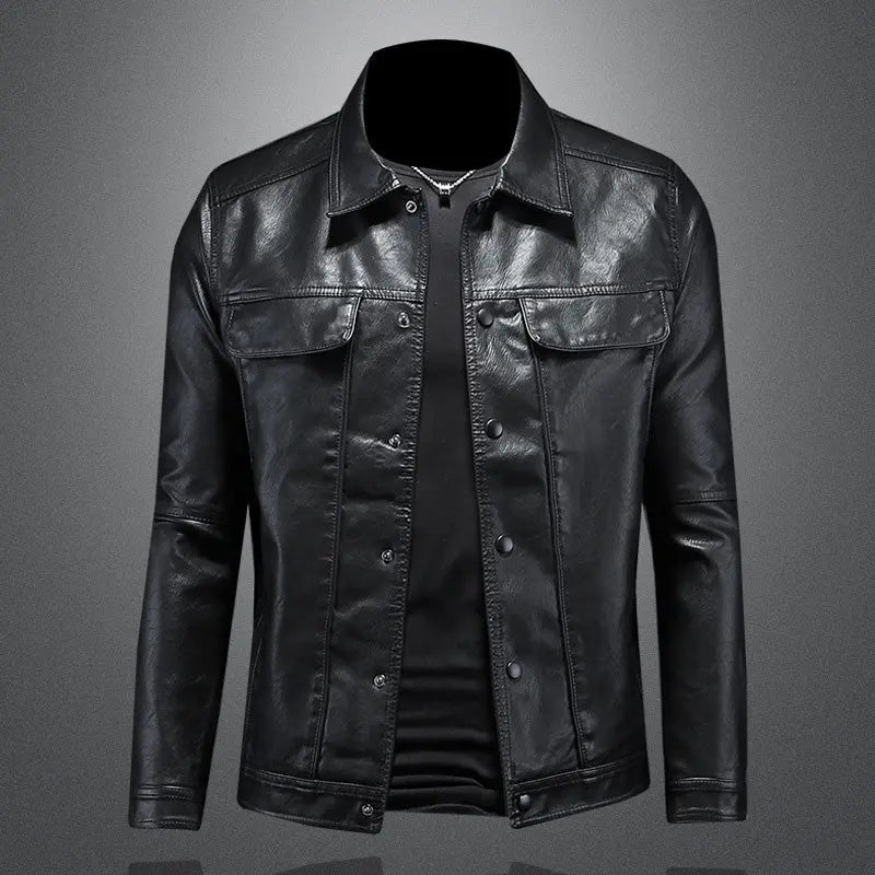 Caden – Premium Men's Leather Biker Jacket With Slim Fit For Casual Outings 1