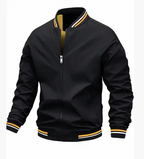 MunaWear - Bomber Jackets - Caden - Lightweight Men's Bomber Jacket With Ribbed Trim For Casual Street Style - 