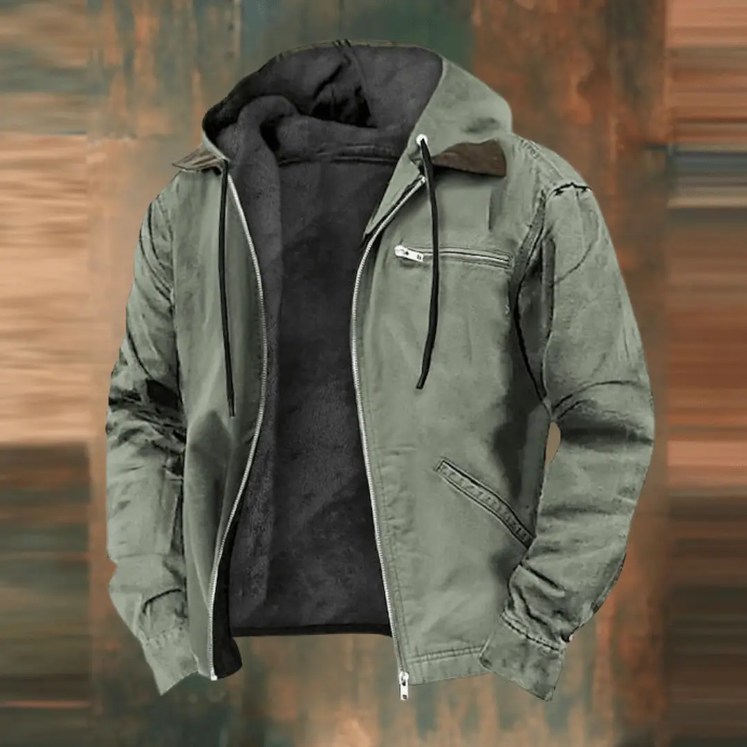 Caden - Rugged Men's Jacket With Hooded Design For Casual Outings And Everyday Wear 3