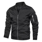 MunaWear - Bomber Jackets - Caden – Classic Men's Bomber Jacket With Zipper For Effortless Style - 