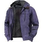 MunaWear - Bomber Jackets - Vornex - Rugged Men's Jacket With Hooded Design For Casual Outings And Everyday Wear - 
