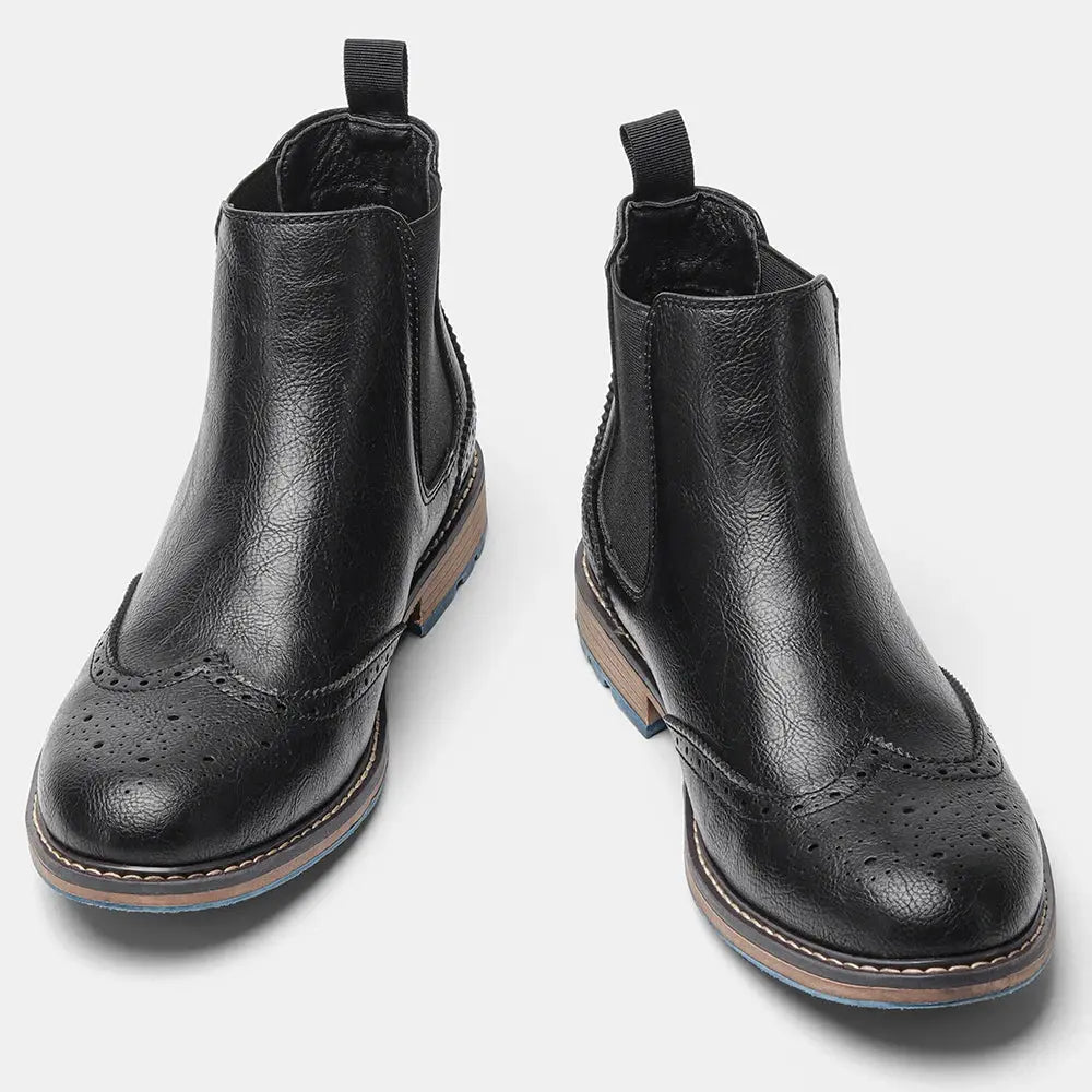 Caden - Classic Men's Chelsea Boots with Brogue Detailing for Smart-Casual Wear 4