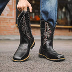 Caden - Classic Men's Cowboy Boots With Square Toe Design For Everyday Wear 3