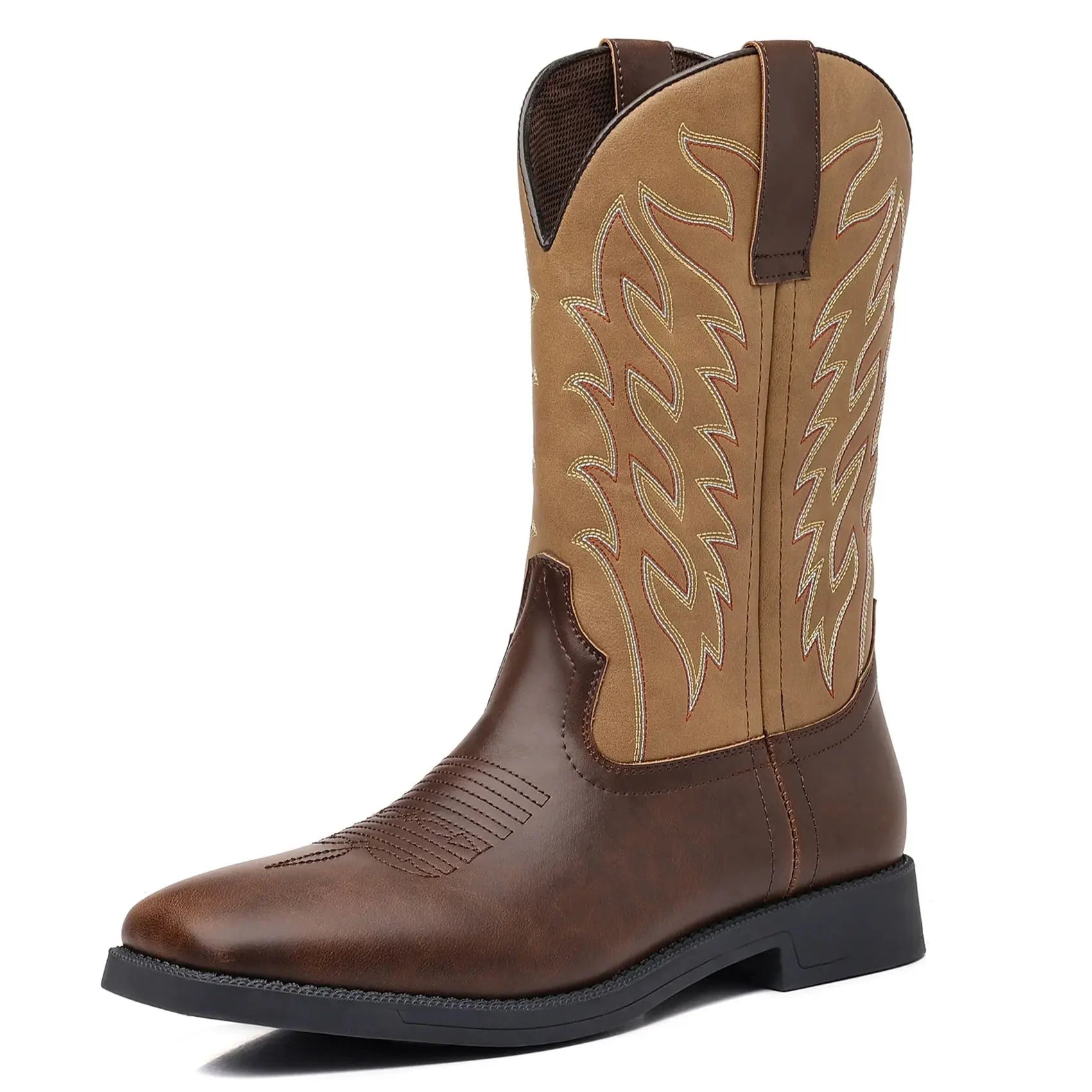 Caden - Classic Men's Cowboy Boots With Square Toe Design For Everyday Wear 5