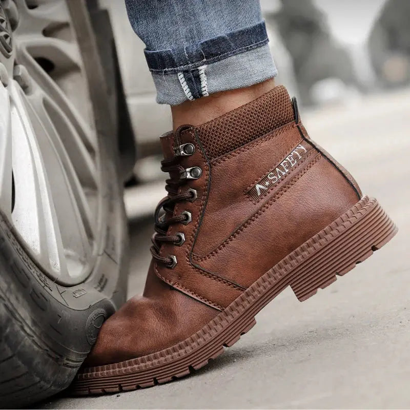 Caden - Durable Men's Waterproof Steel Toe Work Boots With Slip-Resistant Sole For Tough Jobs 4
