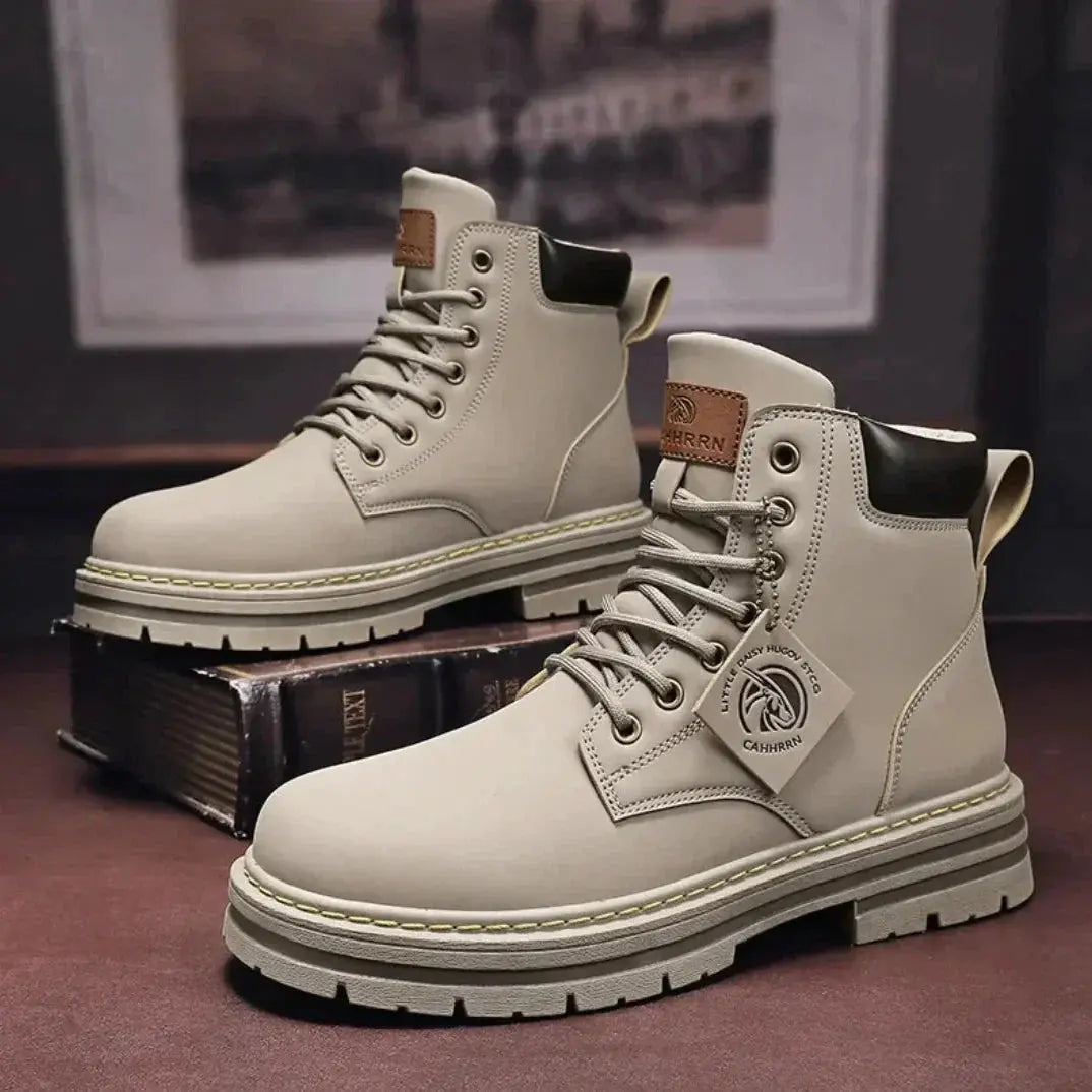 Caden - Rugged Men's Lace-Up Ankle Boots with Padded Collar for Everyday Wear 1