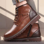 Caden - Rugged Men's Lace-Up Ankle Boots with Side Zipper for Everyday Wear 1