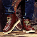 Caden - Rugged Men's Lace-Up Moc Toe Boots With Street Style For Everyday Wear 4