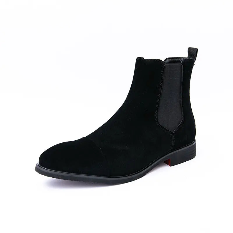MunaWear - Boots - Caden - Sleek Men's Chelsea Ankle Boots With Cap Toe For Versatile Style - Black / 47