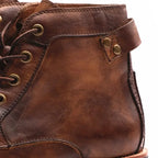 Caden - Vintage Men's Leather Ankle Boots With Rugged Design For Office And Casual Wear 6