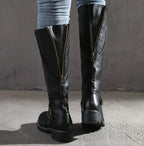 Liora - Elegant Women's Knee High Boots With Buckle Strap For Casual And Semi-Formal Wear 4