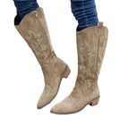 Liora - Stylish Knee High Cowgirl Boots With Embroidered Design For Casual Outings 6