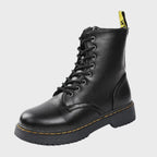 Liora - Stylish Women's Black Lace-Up Combat Boots With Durable Sole For Everyday Wear 2