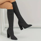 Liora - Stylish Women's Knee High Black Boots With Pointed Toe For All-Day Elegance 0