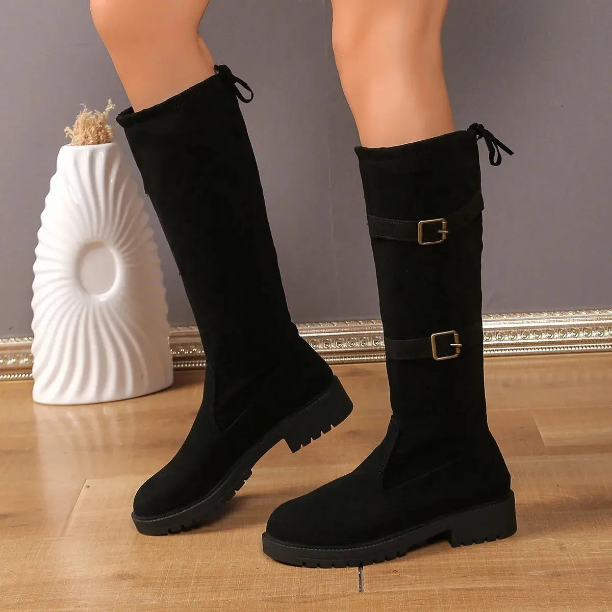 Liora - Stylish Women's Knee High Boots With Low Heel For Everyday Wear 2