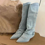 Liora - Stylish Women's Knee High Boots With Pleated Shaft For Effortless Everyday Chic 0