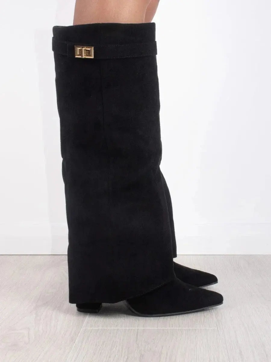 Liora - Stylish Women's Knee High Boots With Wide Flare Top For Casual And Dressy Occasions 2