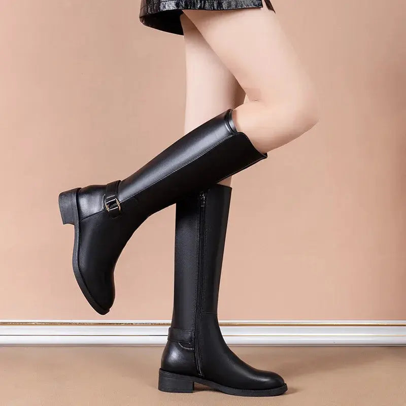 Liora - Stylish Women's Knee High Boots with Metal Buckle for Versatile Outfits 2