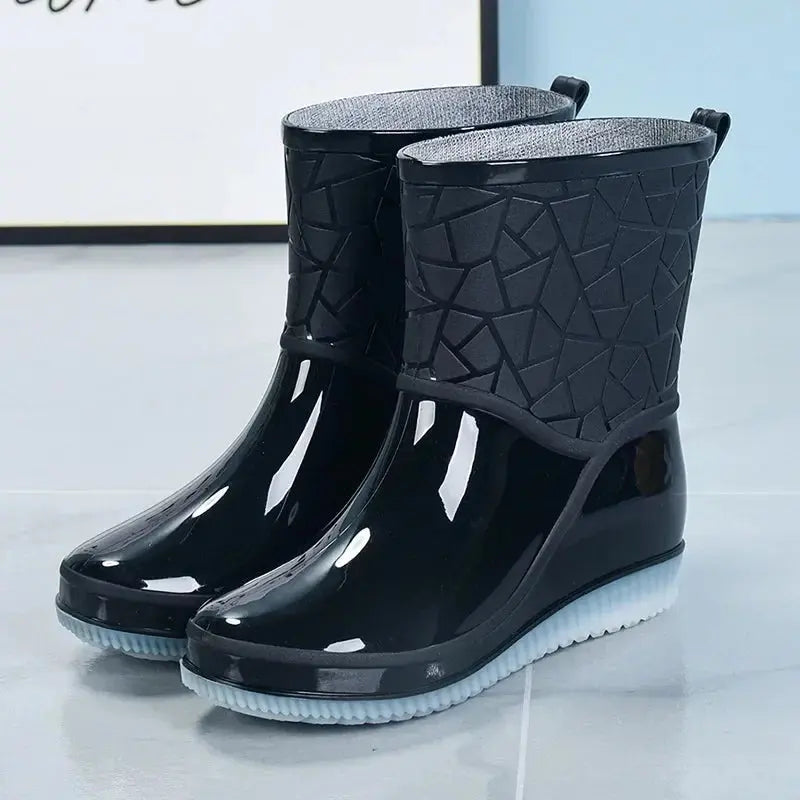 Liora - Stylish Women's Mid-Calf Waterproof Rain Boots with Non-Slip Sole for Outdoor Activities 0