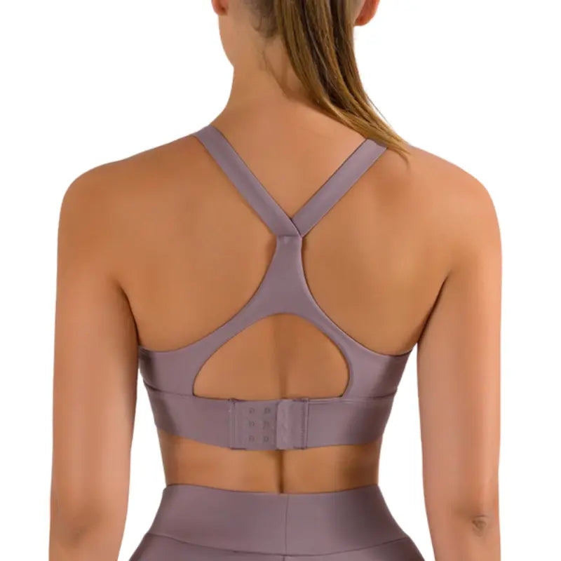 Athena - High Impact Women's Sports Bra with Racerback and Push-up Effect