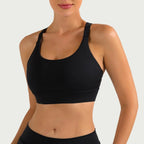 Athena - High Impact Women's Sports Bra with Racerback and Push-up Effect