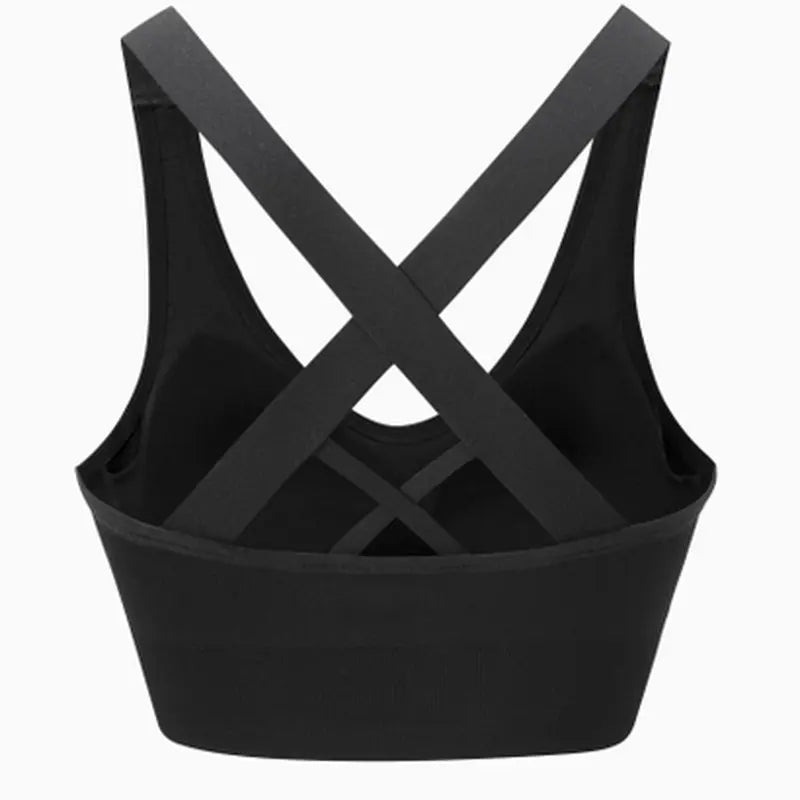 MunaWear  Bras  Aurora - Ladies Sports Bra with Cross Straps and Removable Padding 