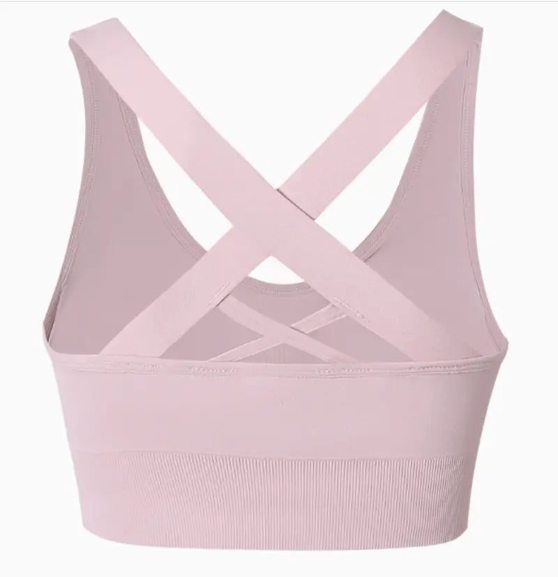 MunaWear  Bras  Aurora - Ladies Sports Bra with Cross Straps and Removable Padding 