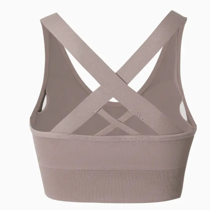 MunaWear  Bras  Aurora - Ladies Sports Bra with Cross Straps and Removable Padding 