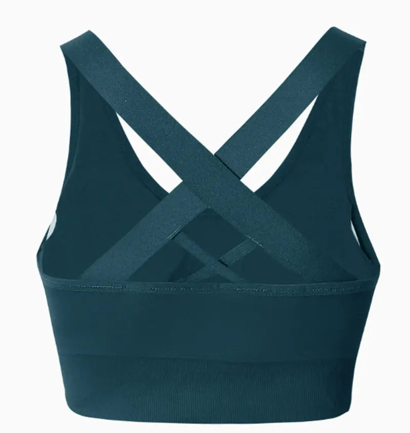 MunaWear  Bras  Aurora - Ladies Sports Bra with Cross Straps and Removable Padding 
