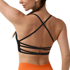 MunaWear - Bras - Celina – High Support Seamless Sports Bra with Crossed Back Straps and Removable Pads for Ultimate Comfort - 