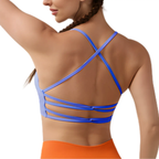 MunaWear - Bras - Celina – High Support Seamless Sports Bra with Crossed Back Straps and Removable Pads for Ultimate Comfort - 