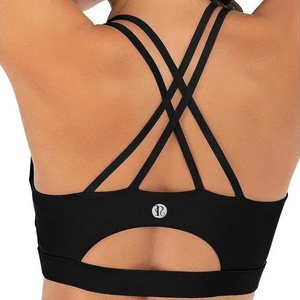 MunaWear  Bras  Kira - Ladies Sports Bra with Cross Straps and Removable Padding